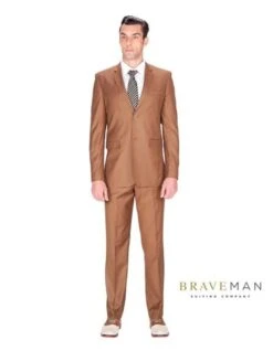 Cognac Slim Wedding Suit