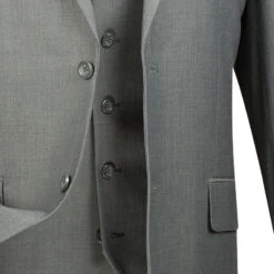Morgan Collection - Regular Fit 3 Piece Suit 2 Button Medium Gray -Alberto Nardoni Shop 01 VIN V2TR MEDIUM GRAY 4 2c671a0b acdd 4e5f a4c3 83dc2ede2b6c