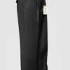 Mens Italian Wool Wide Leg Dress Pants In Charcoal Grey