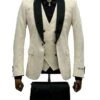 Ivory Wedding Suit - Cream Tuxedo Suit - Ivory Dinner Jacket Plus Pants