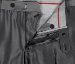 Black Regular Fit Sharkskin Italian Styled 2 Piece Suit -Alberto Nardoni Shop 207 1 6