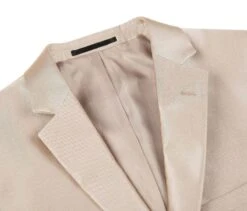 Beige Regular Fit Sharkskin Italian Styled 2 Piece Suit -Alberto Nardoni Shop 207 3 3