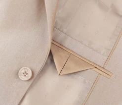 Beige Regular Fit Sharkskin Italian Styled 2 Piece Suit -Alberto Nardoni Shop 207 3 4