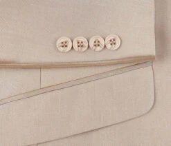 Beige Regular Fit Sharkskin Italian Styled 2 Piece Suit -Alberto Nardoni Shop 207 3 5