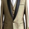 25-B-Tux-Shawl Champagne-Blk -Tuxedo WholesaleDistributors