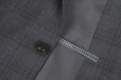 San Gemini Collection - 3 Piece Suit 2 Buttons Gray Glen Plaid Regular Fit -Alberto Nardoni Shop 278 1 2 2