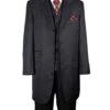 Gangster Suit - Mobster Suit - MafiaBlack Suit For Mens Ton On Ton Stripe Fashion Zoot Black Suit