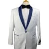 32-C-TUX-SHAWL WHITE-NAVY -Tuxedo WholesaleDistributors