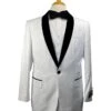 34-C-TUX-SHAWL WHITE-BLK -Tuxedo WholesaleDistributors
