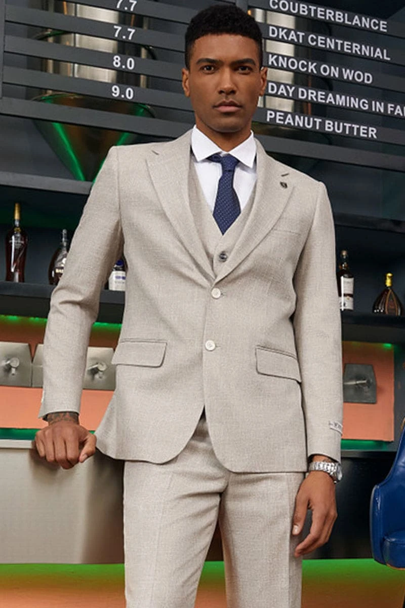 "Mens Stacy Adams Suit - Stacy Adams Suit Men's Summer Suit - Two Button Vested In Stone Grey" 1 "Mens Stacy Adams Suit - Stacy Adams Suit Men's Summer Suit - Two Button Vested In Stone Grey"