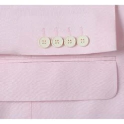Men's Pink 2-Piece Slim Fit Linen Suit -Alberto Nardoni Shop 611 4 BUTTONS