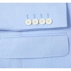 Men's Blue 2-Piece Slim Fit Linen Suit -Alberto Nardoni Shop 611 5 BUTTONS