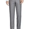 "Slim Fit Men's Dress Pants - Light Grey Wool Feel"