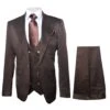 Rossi Man BOND RM1753 Slim Fit 3-Piece Suit – 1-Button Peak Lapel, Modern Formalwear For Men