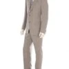 Tan Linen Suit - Dark Tan And Taupe Big And Tall Linen Suit
