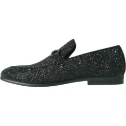 Mens Modern Glitter Sequin Prom Tuxedo Buckle Loafer In Black -Alberto Nardoni Shop Black4 2d156ab4 c247 4f52 b2e6 7f81e73e726d