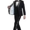 Men's One Button Vested Prom & Black Wedding Tuxedo