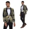 2025 Prom Special Black Paisley 2pc Mens Suit By Tazzio