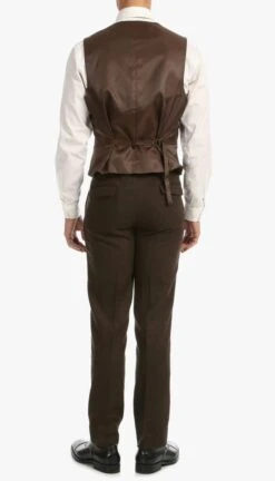 Bradford Cognac Slim Fit 3 Piece Tweed Suit -Alberto Nardoni Shop Bradford13