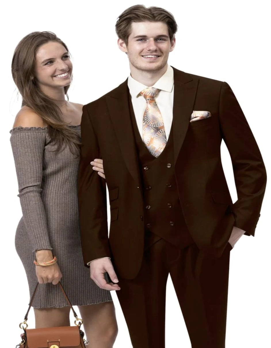 Great Gatsby Guy Costumes - Brown Suit With Double Breasted Vest 1 Great Gatsby Guy Costumes - Brown Suit With Double Breasted Vest