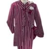Burgundy And White Pinstripe Zoot Suit - Gangster 1920s Pinstripe Suit - MensFashion Suit