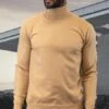 Mens Modern Fit Sweater Camel And Cashmere Fabric