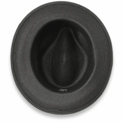 Tapa Crushable Straw Hat Fedora In Charcoal -Alberto Nardoni Shop Charcoal.3