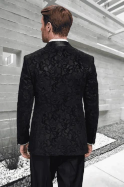 Men's Black Paisley Velvet Smoking Jacket Tuxedo With Vested Double Breasted Prom & Wed -Alberto Nardoni Shop ChatGPTImageJun26 2025 11 54 57AM