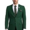 Hunter Green Men's Slim Fit 2 Button Wedding Suit - Basic Style