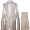 Champagne Color Single Breasted Wedding Suit - Beigish Goldish Color Tuxedo - Rossi Man Leo