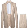 Champagne Color Wedding Suit - Beigish Goldish Color Tuxedo - Rossi Man Leo Tuxedo