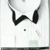 "Wing Collar Tuxedo Shirt & Bowtie Set - Men's Regular Fit White"