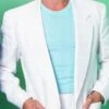 Mens Don Johnson Miami Vice White Suit Jackets Costume