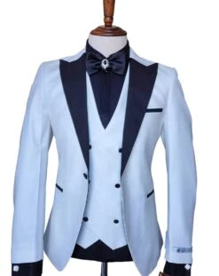Ivory Tuxedo - Cream Wedding Suit- Off White Groom Slim FitSuit
