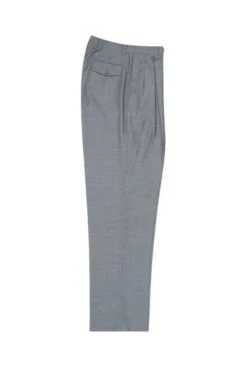Light Gray Wide Leg Wool Dress Pant 2586/2576 By Tiglio Luxe E09063/26