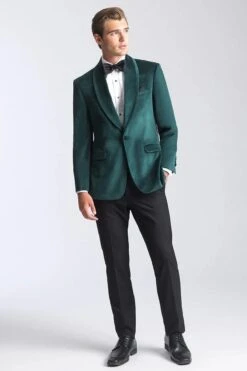 Velvet Blazer - Mens Blazer - Dinner Jacket 'Venice' Emerald Green Velvet Dinner Jacket - Separates -Alberto Nardoni Shop Emerald Green Dinner Jacket