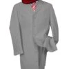 "Grey Zoot Suit For Men - 2PC Classic Long Fashion Ensemble"