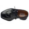 Ferrini Shoes - Mens Alligator Dress Shoe - Ferrini 3520 Belly Alligator Split Toe Black Shoes