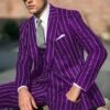 Mafia Outfit - Mobster Outfit - Italian Costume - Purple Suit