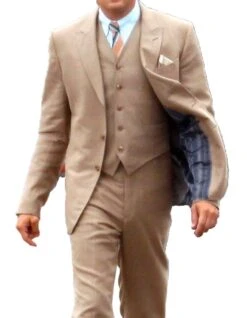 Mens Great Gatsby | Leonardo Dicaprio Suit In Light Brown