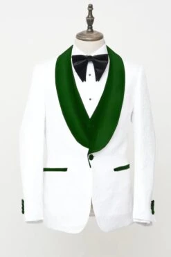 Alberto Nardoni Shop -Alberto Nardoni Shop Hunter Green Velvet Lapel Tuxedo