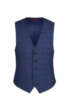 San Gemini Collection - 3 Piece Suit 2 Buttons Blue Glen Plaid Regular Fit -Alberto Nardoni Shop IMG 8196 3