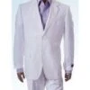 White Big And Tall Linen Suit