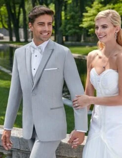 Grey Prom Suit - Gray Wedding Suit - Gray Tuxedo Mens Designer Marseille Tuxedo In Grey