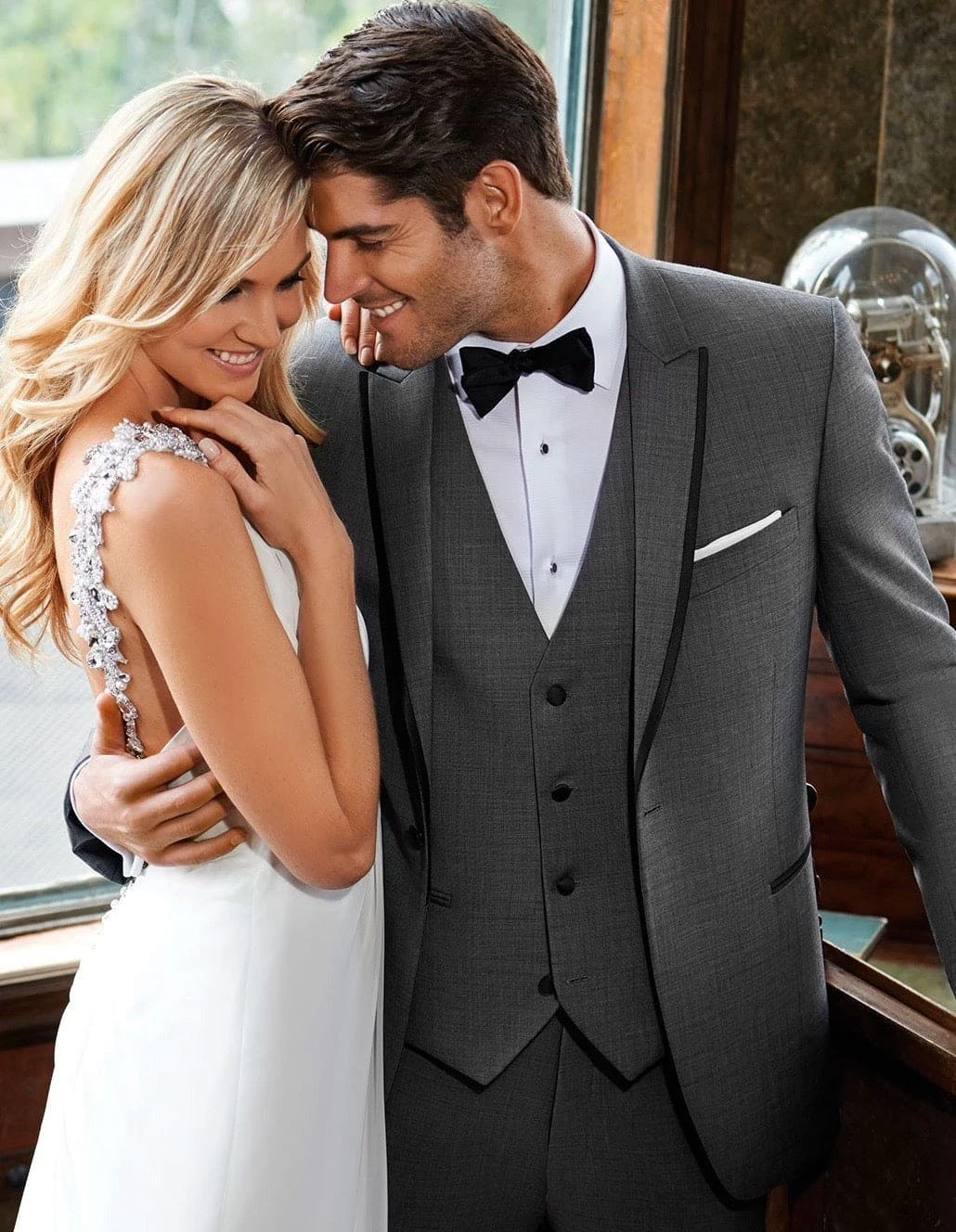 Grey Prom Suit - Gray Wedding Suit - Gray Tuxedo Mens Designer Oscar Grey Peak Trim Tuxedo In Grey 1 Grey Prom Suit - Gray Wedding Suit - Gray Tuxedo Mens Designer Oscar Grey Peak Trim Tuxedo In Grey