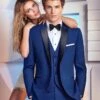 Mens Designer Wainscott Wedding Tuxedos Cobalt Blue