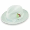 Tapa Crushable Straw Hat Fedora In Jade