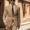 Khaki Cotton Suit - Mens Summer Suit - Tan SuitPerfectKhaki Cotton Suit - Mens Summer Suit - Tan Suit For Casual Or Dressy Events Or Casual