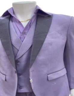 Mens Lavender Prom Tuxedo Suit - Vested Lilac Color Suit -Alberto Nardoni Shop Lavender Prom Tuxedo