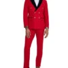 Red 2 Piece Slim Fit Double Breasted Tuxedo